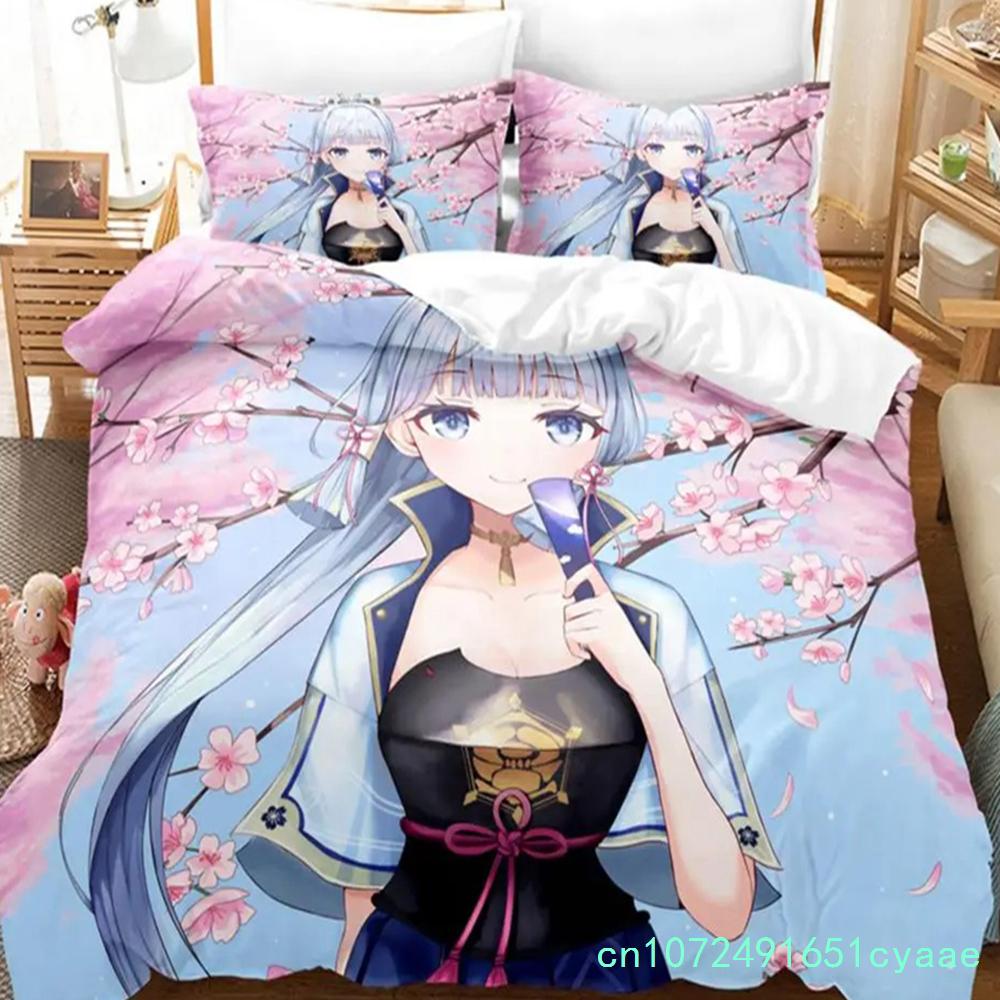 Game Genshin Impact Bedding Set 3D Printed Comforter Duvet Cover Sets Pillowcase Twin Full Queen King Duvet Covers Drop Ship