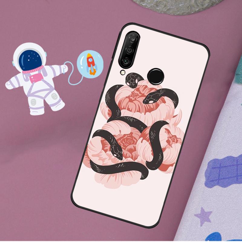 Snake Flower For Huawei Nova 5T 9 10 SE 7i 8i 11i 12i Y60 Y61 Y70 Y72 Y73 Y90 Y91 P20 P40 P30 Lite Case