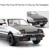 1:30 AE86 Vintage Car Toy Models Metal Diecast Miniature Cars 4 Doors Opened Sound Light Pull Back Simulation Vehicles Kid Gifts