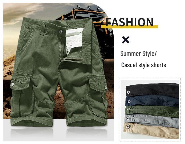 Men's 2021 Summer Multi-Pocket Washed Casual Shorts