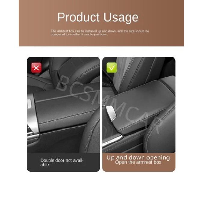 Car Armrest Cushion Cover Center Console Box Protector Pad With Storage Pocket