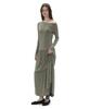 Partimento Woman Pwc Asymmetrical Jersey Shirred Tiered Dress_Light Khaki
