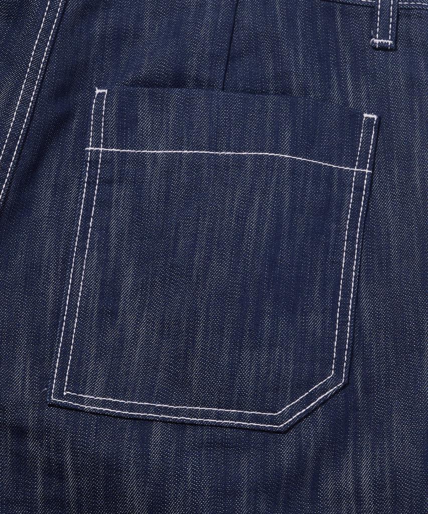 ANALOG MOOD Non-Faded Denim Half Pants (Blue)