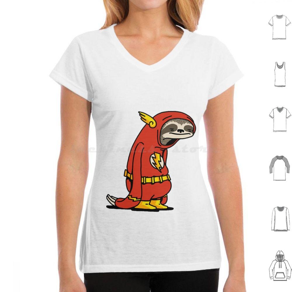 Flash Sloth Funny Superhero T Shirt Big Size 100 Cotton Flash Sloth Funny Superhero