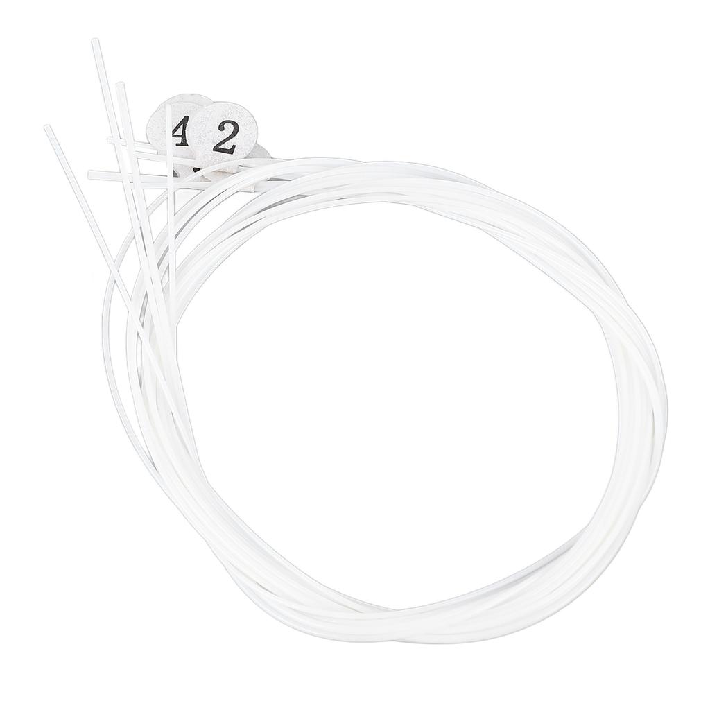 4 Stück Ukulelesaite Nylonsaite Gute Klangqualität Weißes Instrumentenzubehör zum Ersetzen