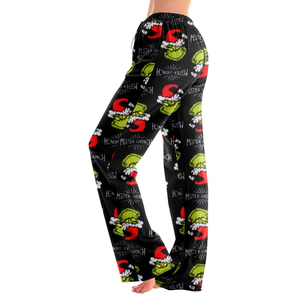 Pyžamové kalhoty Noční prádlo Ležérní Stahovací šňůrka Elastický pas Kalhoty Pohodlné Rovné Jóga Volné Kalhoty