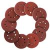 10pcs 5-inch 8-hole Flocked Sandpaper, Eed Sandpaper, Aluminum Oxide 125mm Flocked Abrasive Sandpaper
