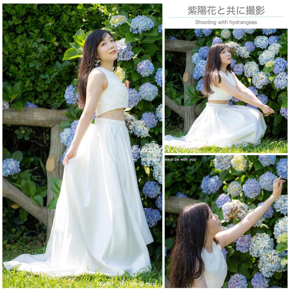 Wedding Top and Bottom Wedding Fishtail Photo Wedding Costume [EightSTAR Dress] Pre-Photoshoot Dress, White, Dress, Separate, Pre-Bride, Bride,
