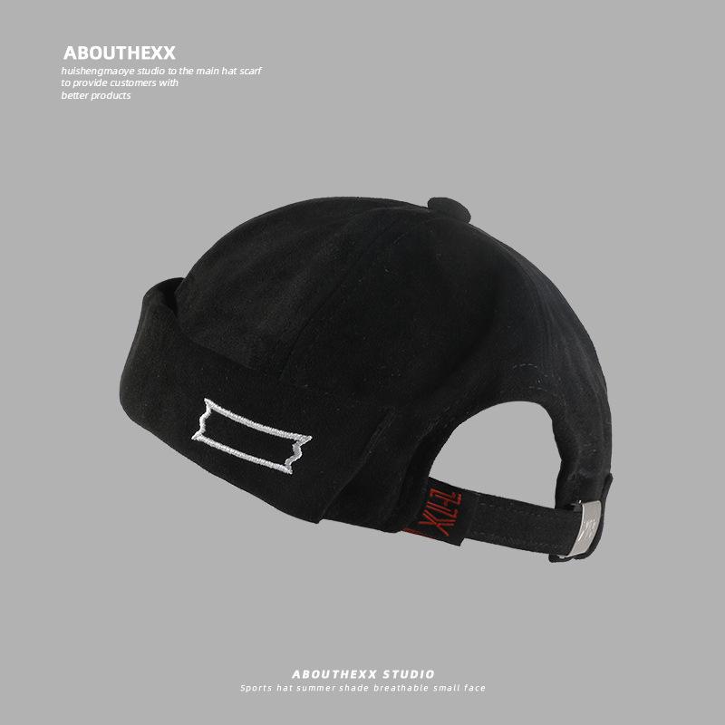 

Korean Style Brim Hat for Men Hip Hop Melon Rind Hat Street Trend Japanese Retro Landlord Hat Versatile Fashionable and Chic Hat for Women M（56-58cm）