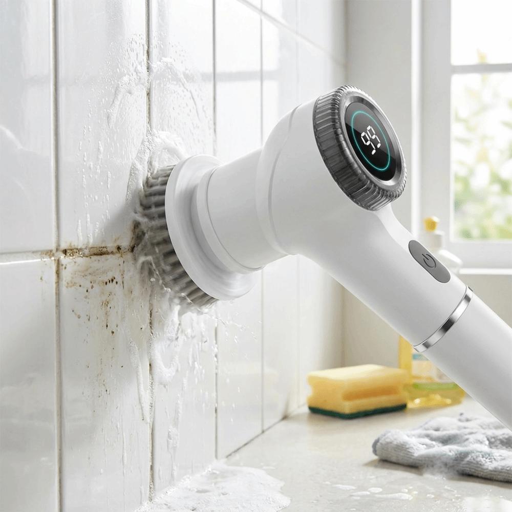 Multiple Accessories Electric Cleaning Brush Easy Operate Handheld Scrubber Kitchen Cleaning
