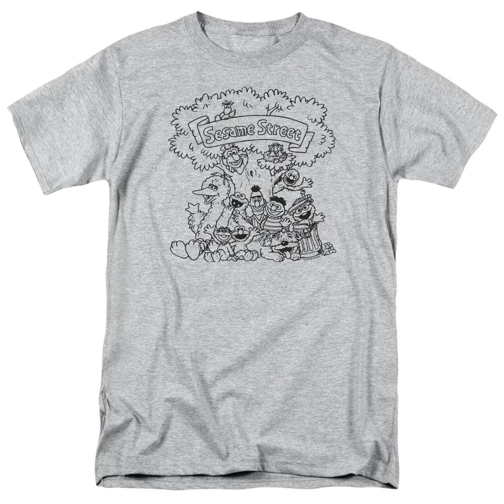 Sesame Street - Simple Street - Unisex Short Sleeve Children s T-shirt - Gray 100