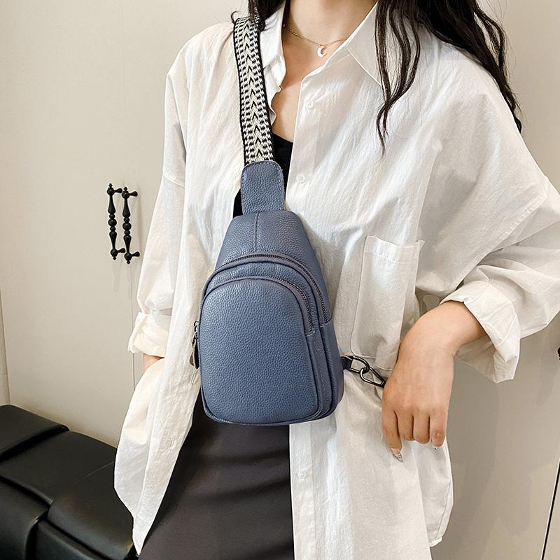 100% Cow Leather Female Crossbody Bag High Quality Genuine Leather Women Chest Bag Fashion Back Pack Multifunctional Backpack