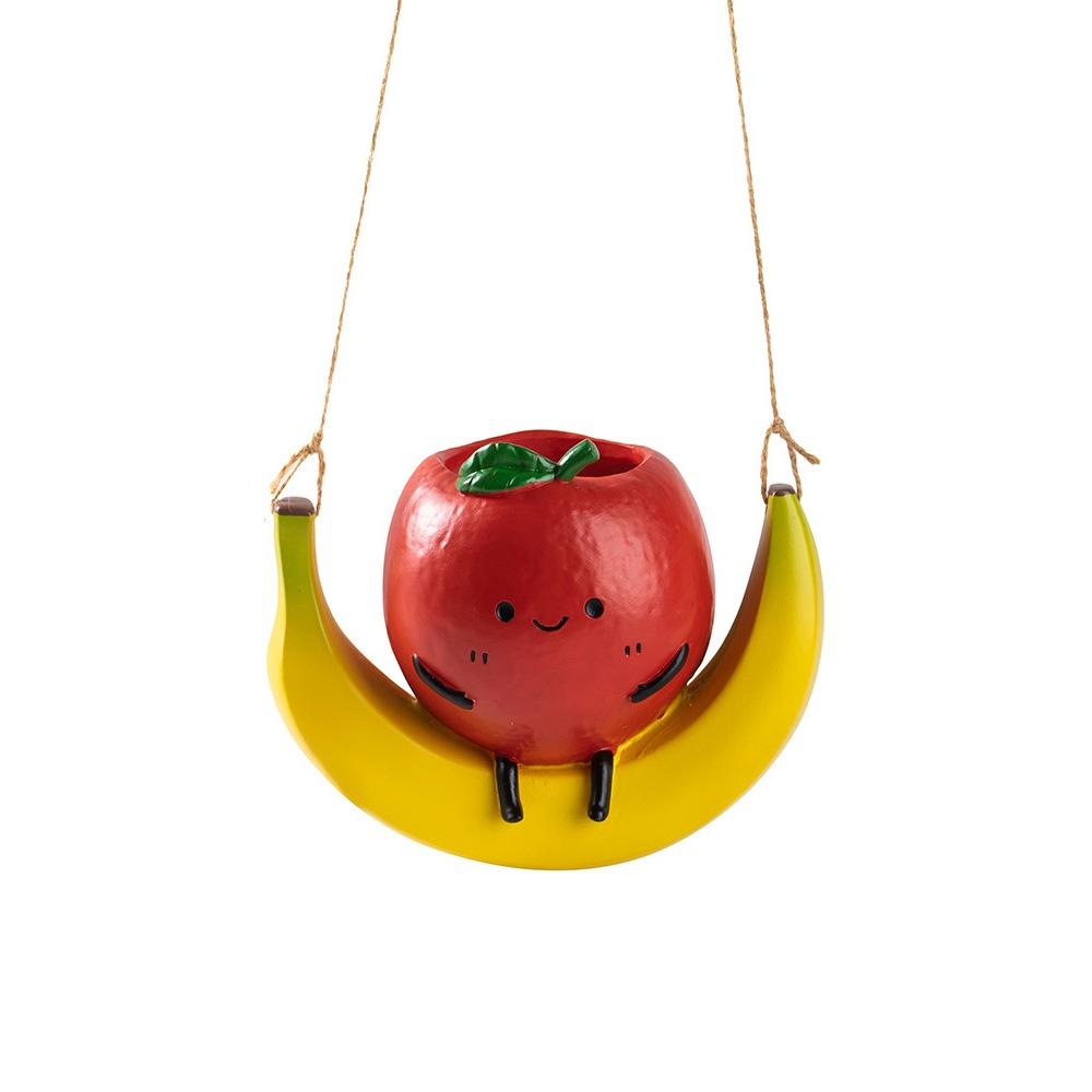 

Swing Hanging Planter Orange Shape Small Plant Pot Gardening Decor Fruit Shape Flower Pot Bathroom красный