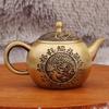 Brass Dragon & Phoenix Teapot Set: Chinese Tea Ceremony Decor & Metal Handicrafts