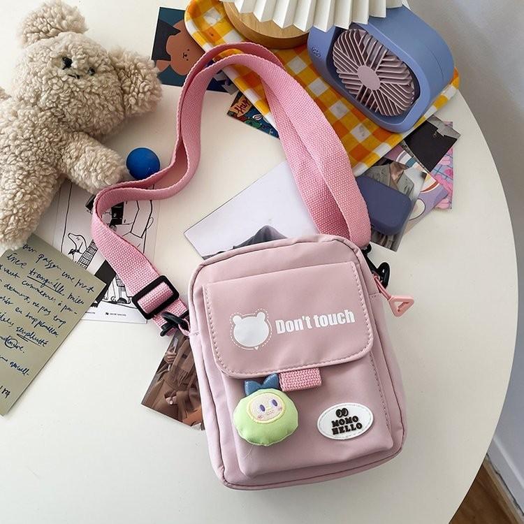 

Trendy Mini Canvas Crossbody Bag For Young Women Soft Fresh Oxford Phone Holder