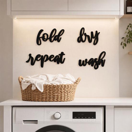 Wooden Letters for Wall Stickers, Self-Adhesive Art Decor, Retro 3D Three Dimensional Letter Signs English Words Stickers Home Living Room Bedroom