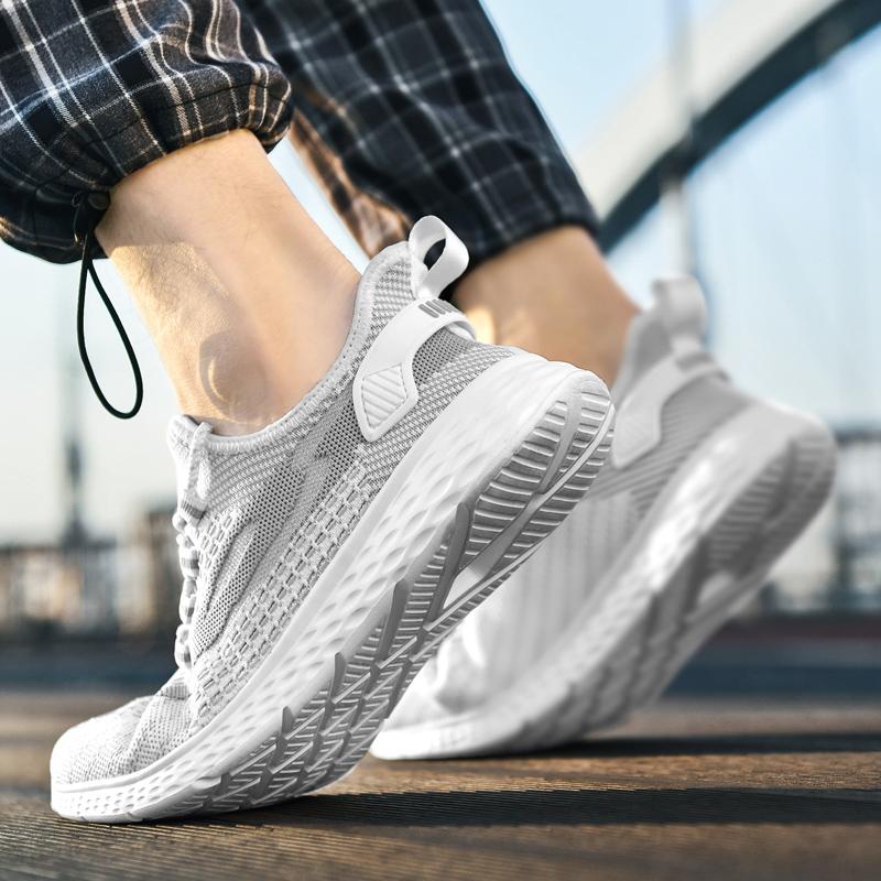 Men's Running Summer Lightweight Platform Comfortable Sports Outdoor Slow Running Soft Bottom Leisure Training Shoes Large Size