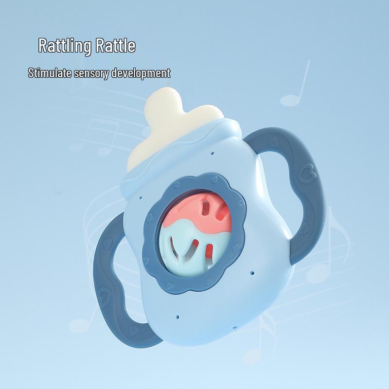 

Baby Teether Rattles - Boilable & Educational Early Learning Toy синий