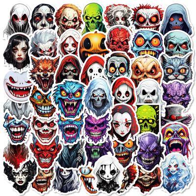 50 Horror Grimace Stickers Thriller Skull Halloween Horror Spoof Stickers