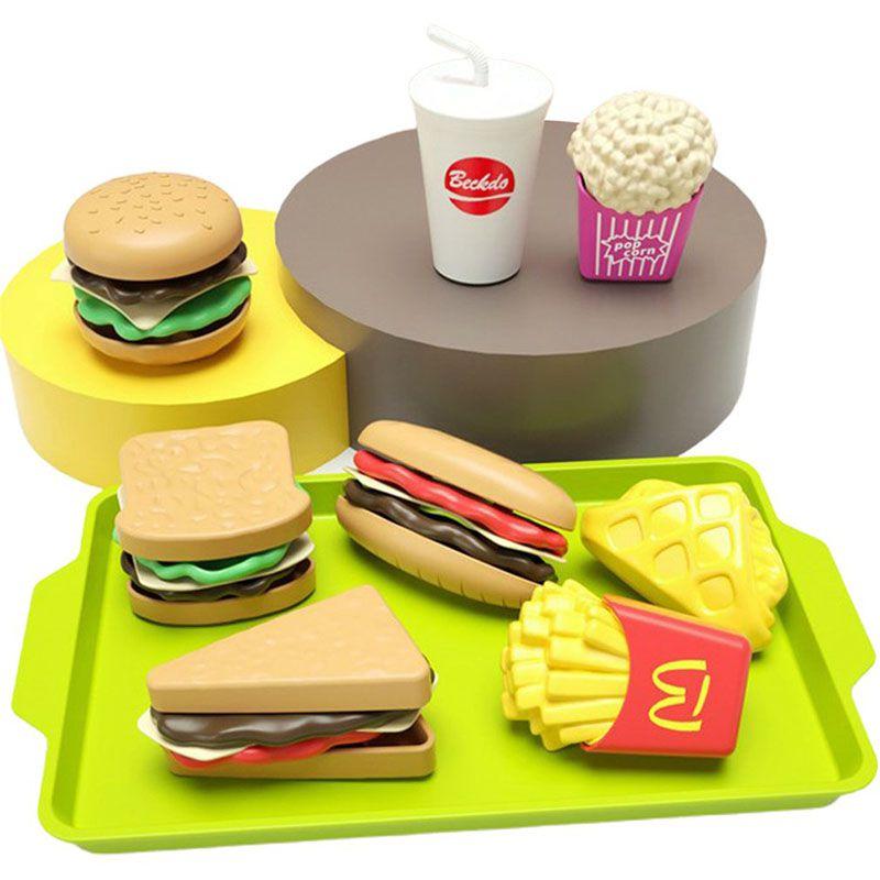 Creative Simulation Play Food Set For Kids Featuring Sandwich Burger And Fries