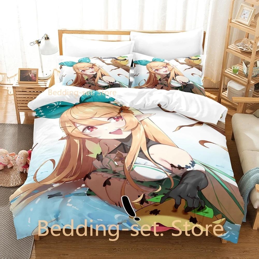 Pomu Rainpuff Anime Bedding Set Single Twin Full Queen King Size Duvet Cover Bed Sheet Set for Adult Kid Bedroom