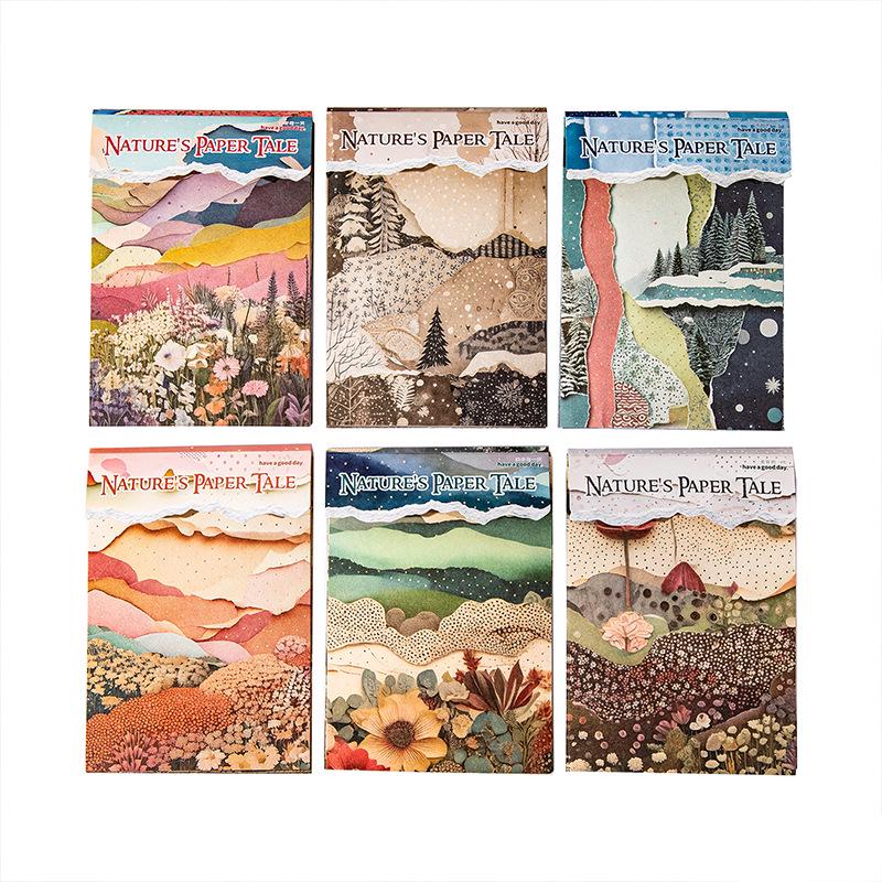 Nature-Inspired Retro Journal Collage Papers: 6 Unique Types