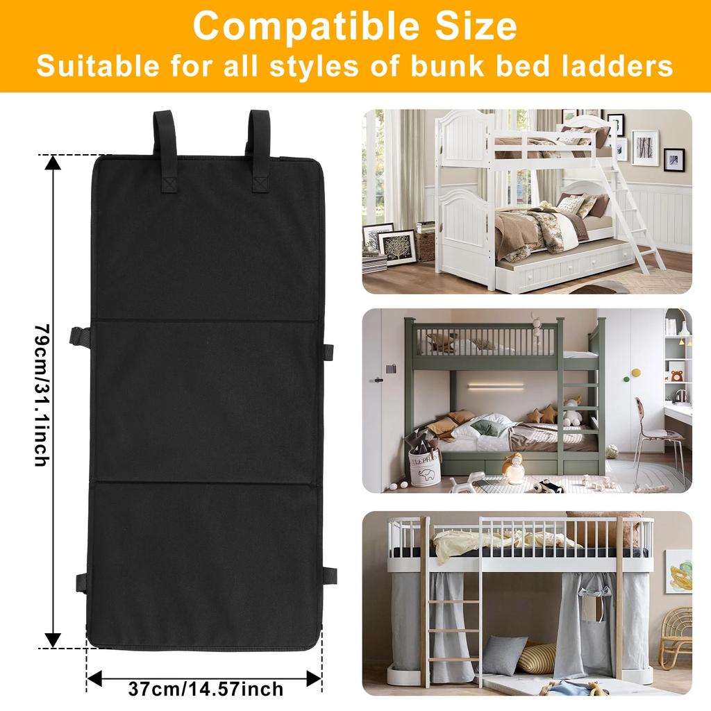 Kids Safety Bunk Bed Ladder Cover Foldable Oxford Cloth Waterproof Loft Beds Ladder Pad for Climbing Ladder Protective board