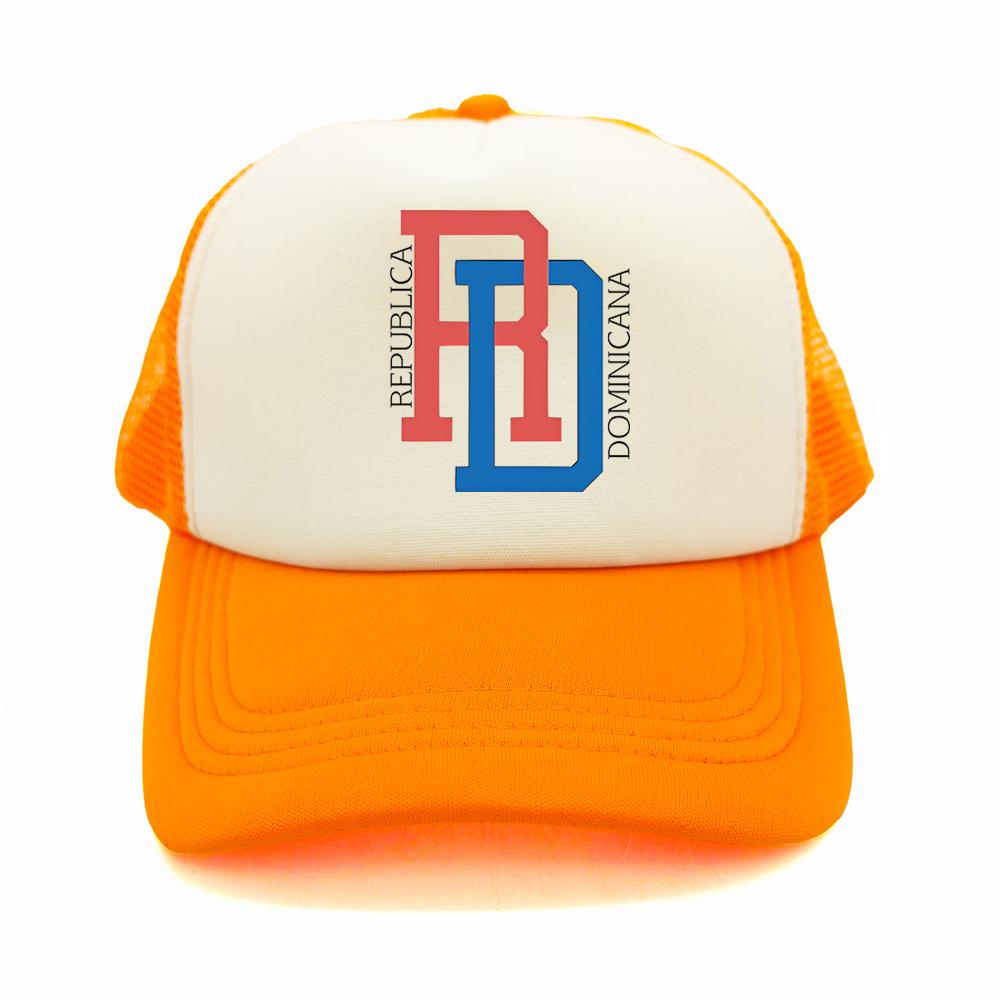 Dominikanische Republik RD Flagge Stolz Dominikanische Trucker-Kappe Sommer Netz Baseballkappe FeUnisex Unisex Retro Papa Geschenk Kappen