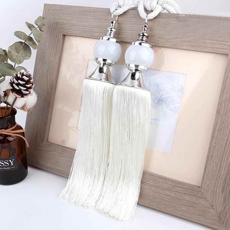 1 Par Gardinbånd Duskel Krystallkule Tau Holdbacks Frynser Gardinholder Spenne Tau Dekor Romtilbehør