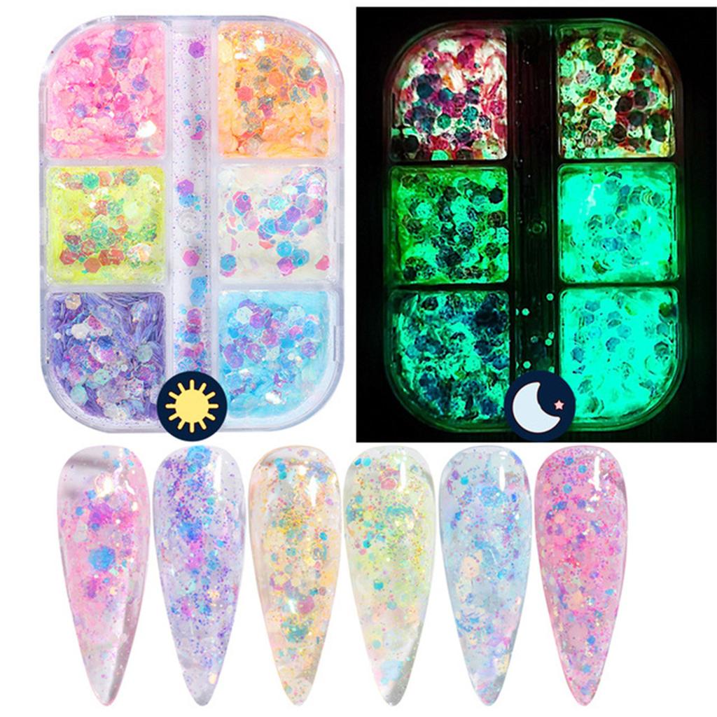 Nail Glow Powder Super Bright Multi-effect Luminous Nail Polish Powder