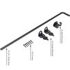 24in Gate Rod Bolt Set in Metal with Mount Plates and Ready Holes for Yard Fence Side Entry Hardware for Property Use