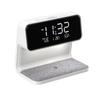 10W Wireless Charging Bedside Lamp with Alarm Clock & Three-Level Dimming Night Light