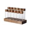 Bocal de stockage pour grains de café avec couvercle en bois et support d'exposition