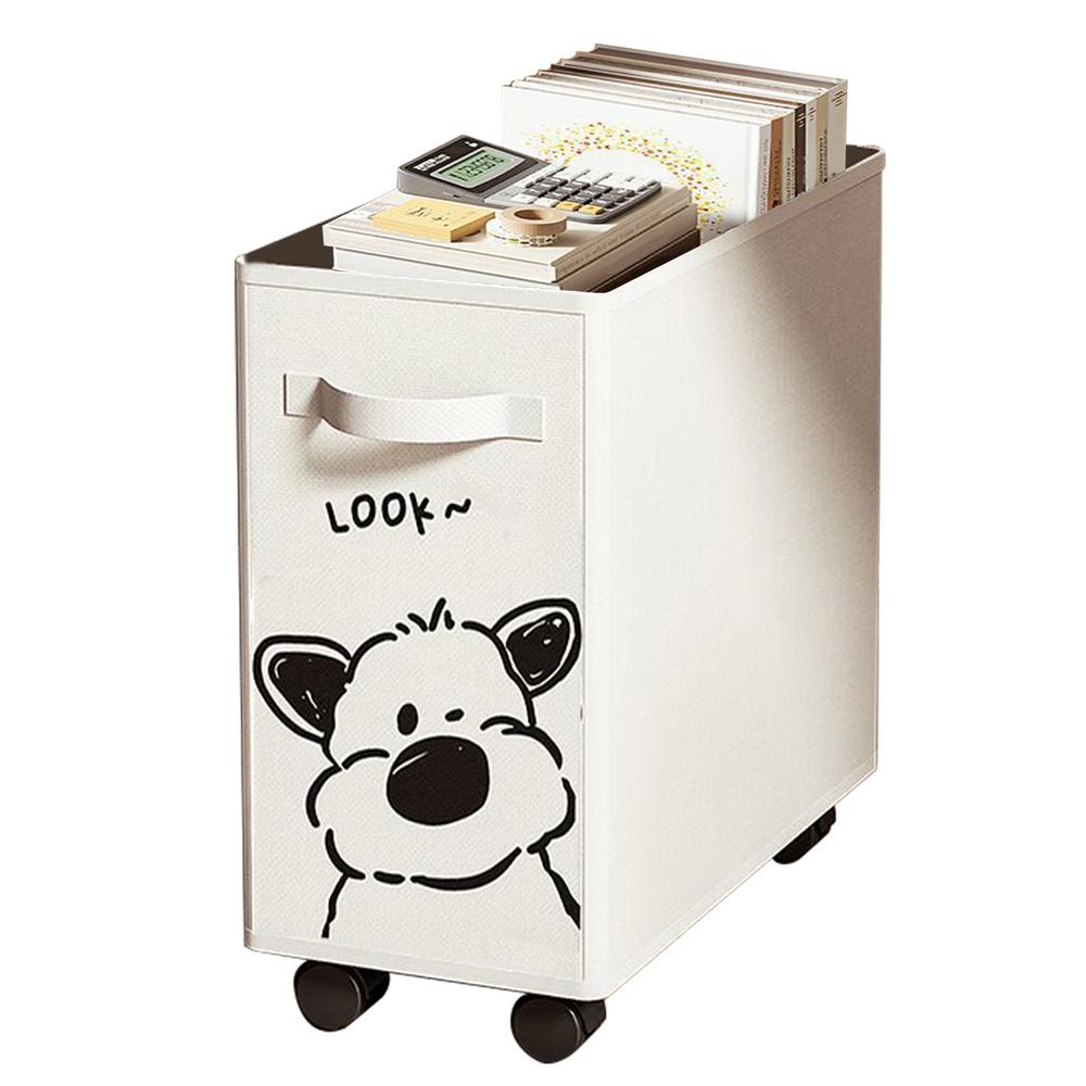 

Органайзер для хранения под столом Складной ящик для хранения под столом Тонкая корзина для белья с ручкой Ткань Оксфорд Высокий Тонкий Хранение белый