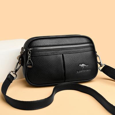 A Fashionable Single-shoulder Bag with Multiple Zippers and A Crossbody Bag for Middle-aged Mothers