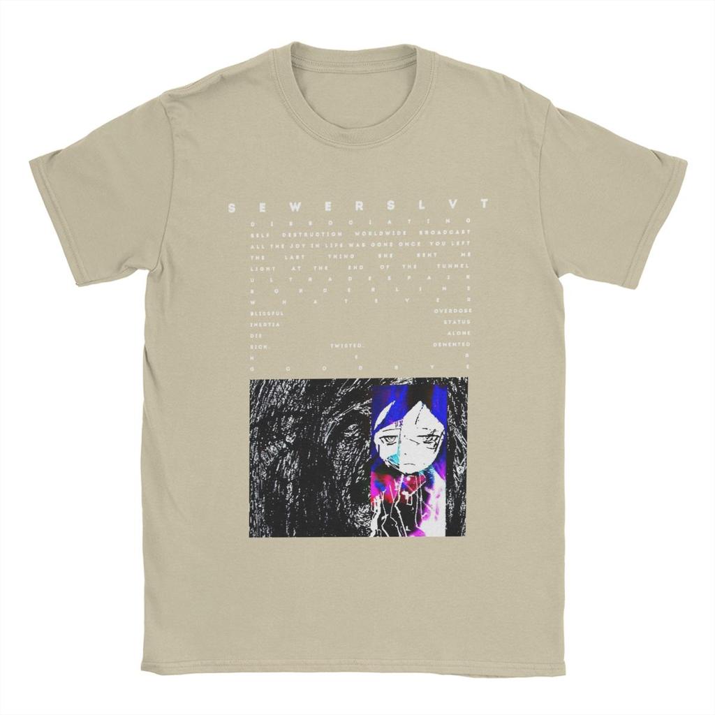 Herren T-Shirts Wir hatten gute Zeiten zusammen Sewerslvt Vintage Reines Baumwoll T-Shirt Kurzarm T-Shirt Rundhals Kleidung Sommer