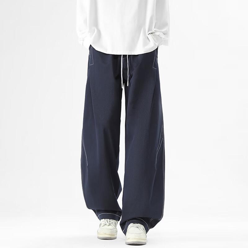 VUUG Men's 2025 Fall/Spring Loose Wide-Leg Straight-Leg Sports Pants