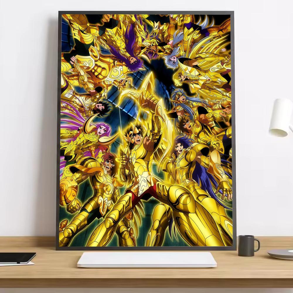 Saint Seiya Classic Anime Painting Calligraphy HD Canvas Poster Living Room Bedroom Bar Aesthetic Decoration