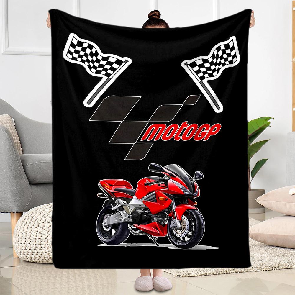 Motogp Flames Logo Blanket Soft Warm Cozy Great for Chair Couch Office Chair Four Seasons Multipurpose Warmthful Decor