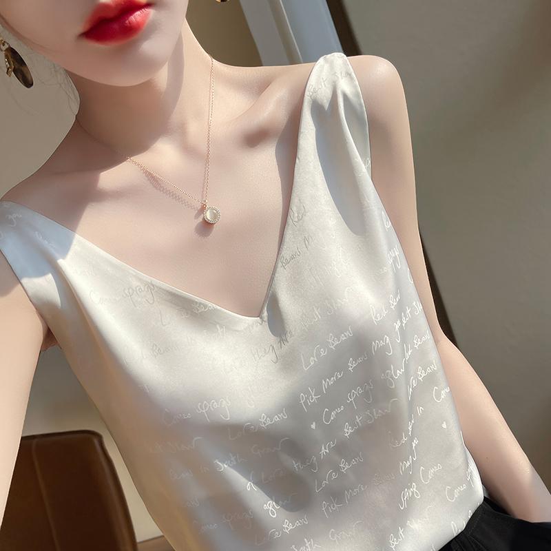 Γυναικείο καλοκαιρινό τοπ από μεταξωτό μετάξι μουριάς, αναπνεύσιμο δροσερό τοπ από 50% μετάξι, λεπτό τοπ με 50% πολυεστερικές ίνες