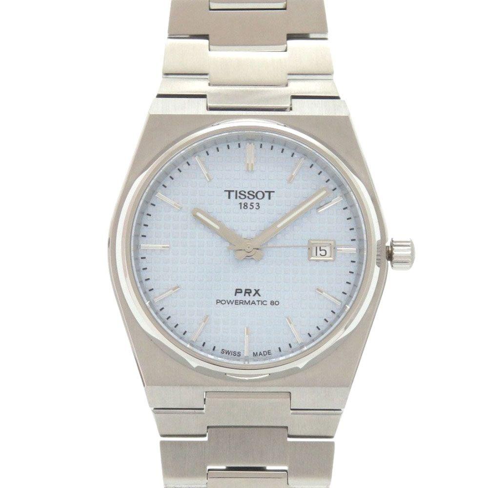 Used Like new Tissot PRX Powermatic 80 T137.407.11.351.00 SS Ice Blue Automatic Watch 1340 TISSOT