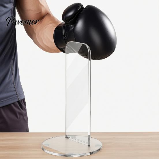Countertop Boxing Glove Rack Acrylic Display Stand, Non-slip Base Holder, Holder for Vertical Storage Home Gym Training Sports Gloves Stand