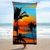 Tropischer Palmenprint Strandtuch Schnelltrocknendes Mikrofaserhandtuch für Sommerstrand, Pool und Reise