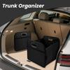 40l Foldable Portable Car Storage Box With Side Net, Car Trunk Organizer, Camping Outing Storage Box, Space-saving Multi-functional Storage Box,