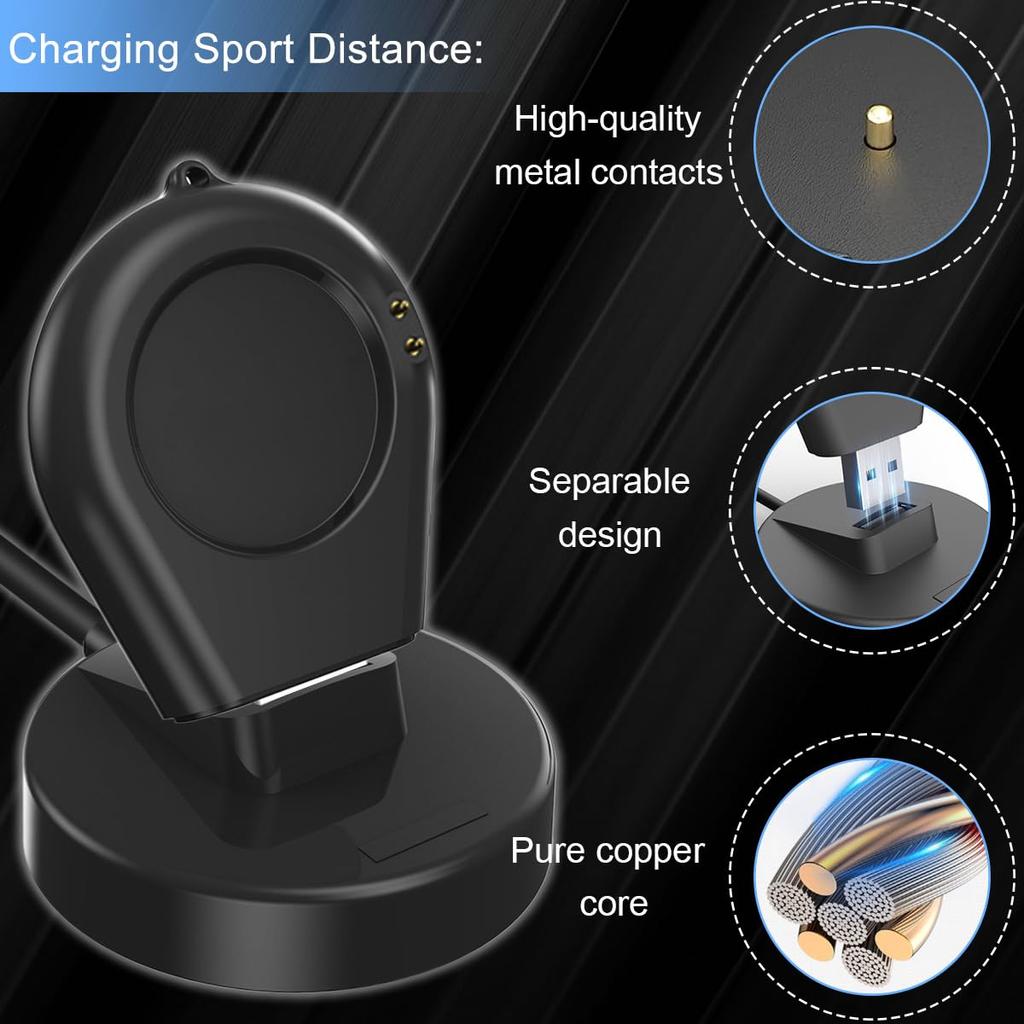 Smartwatch Dock Charger Stand Adapter USB 100CM Charging Cable Power Charge For Xiaomi Watch 2/2 Pro/S3/S2 46Mm 42Mm