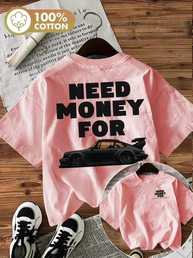 Streetwear Car 100 Cotton Retro Car Print Tshirt Unisexs Crew Neck Short Sleeve Top Vintage Shirt Harajuku Clothes