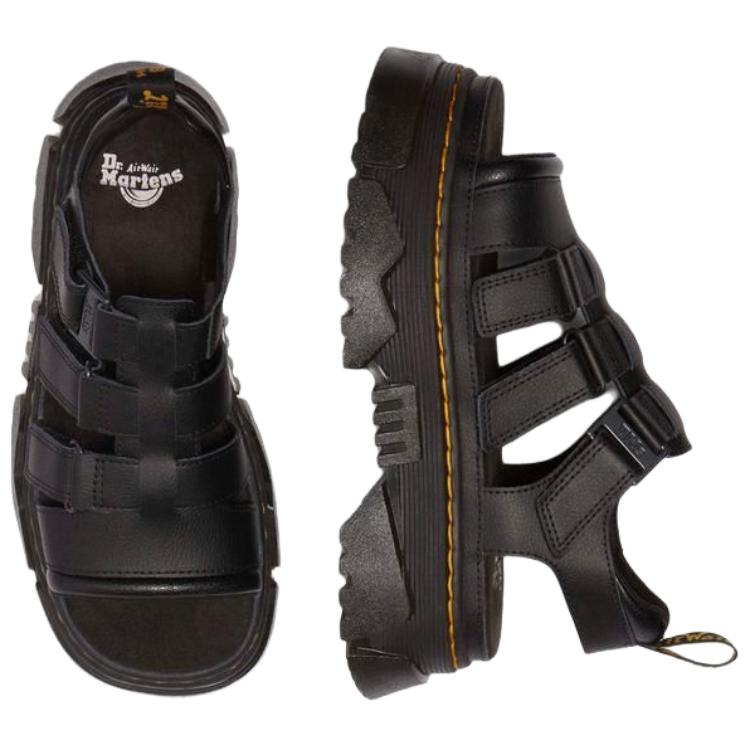 Dr.. Martens Mattison 3 PU Deri Minimalist Rahat Roma Sandaletleri Kadın sandaletleri Siyah 40891001