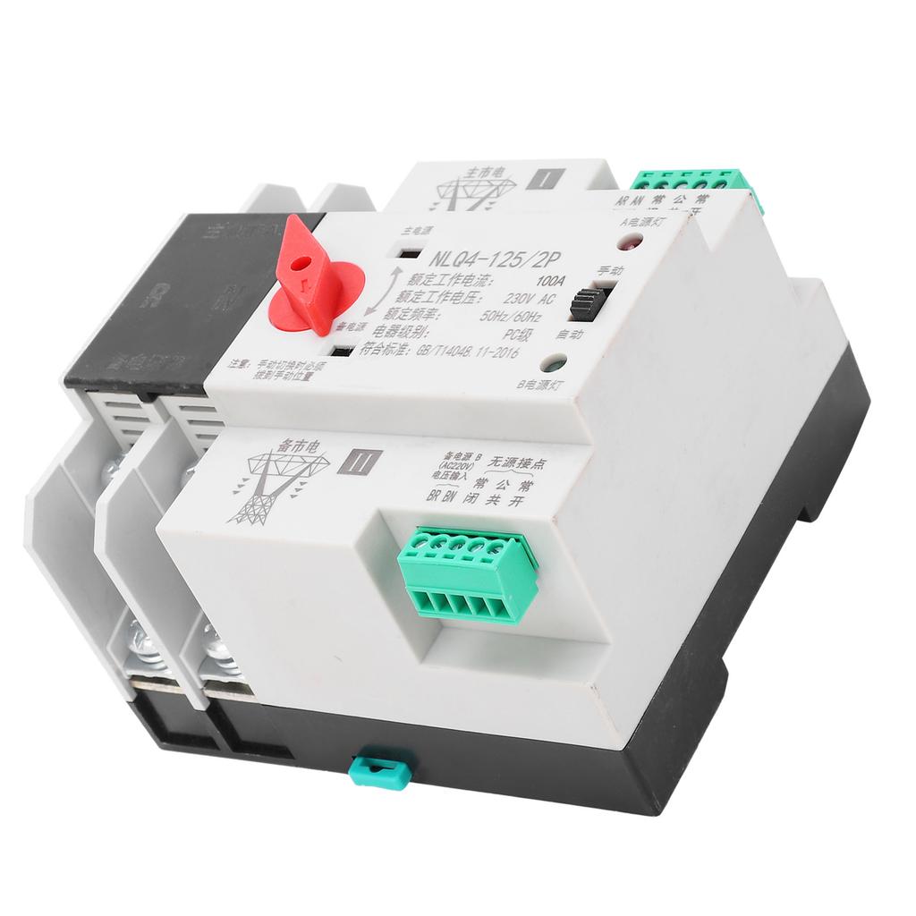 Automatic Transfer Switch Din Rail Mounted 2P Power Uninterruptible Distribution Control 230V