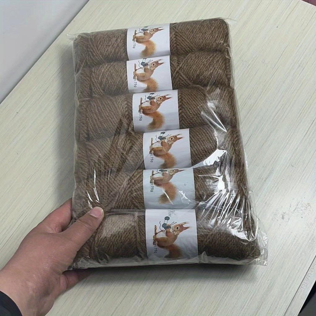 6pcs/75g/pc Solid Color Soft Yarn for Knitting and Crocheting Sweater, Shawl, Scarf Baby Hat Scarf Soft Thickness Crochet Thread