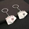 Simulation Playing Cards Metal Keychain - Personalized Creative Gift Accessories
